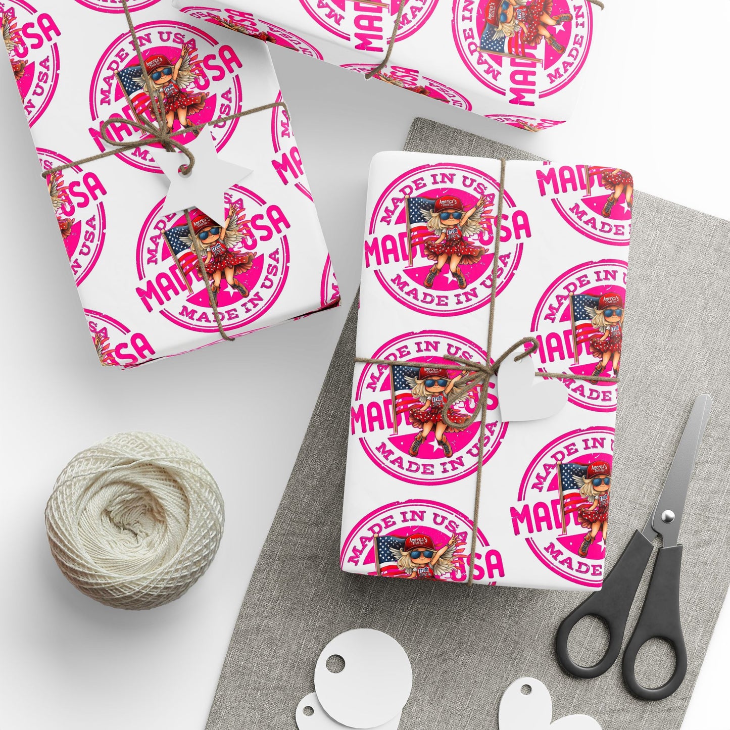 Made in USA Girl Wrapping Papers