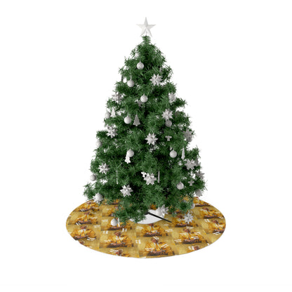 Trump gold Christmas Tree Skirts