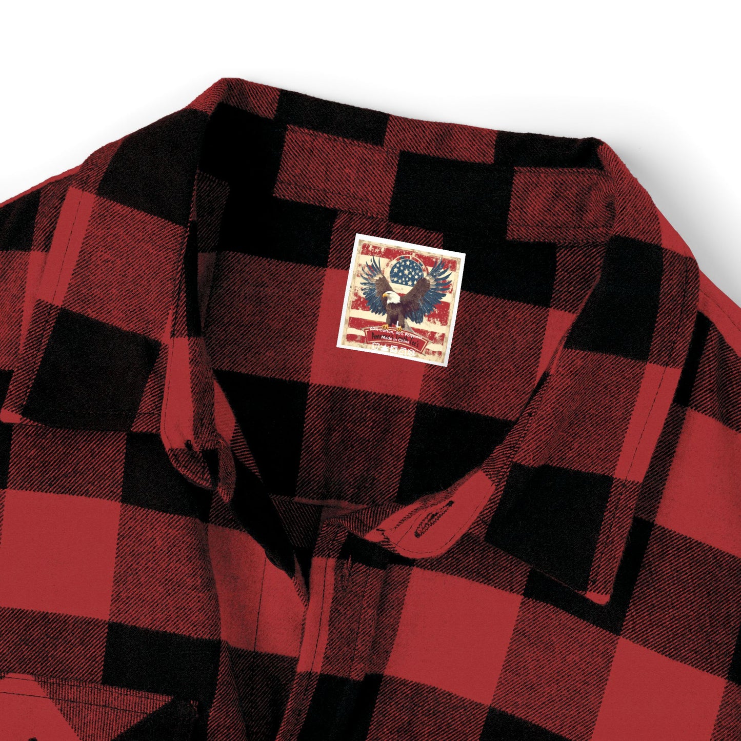 Flannel Shirt - Patriotic Eagle Print