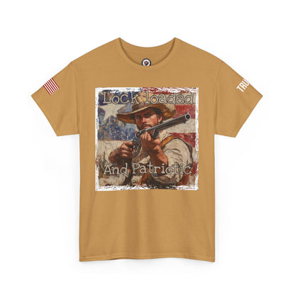 Lock loaded and patriotic, Unisex Heavy Cotton Tee