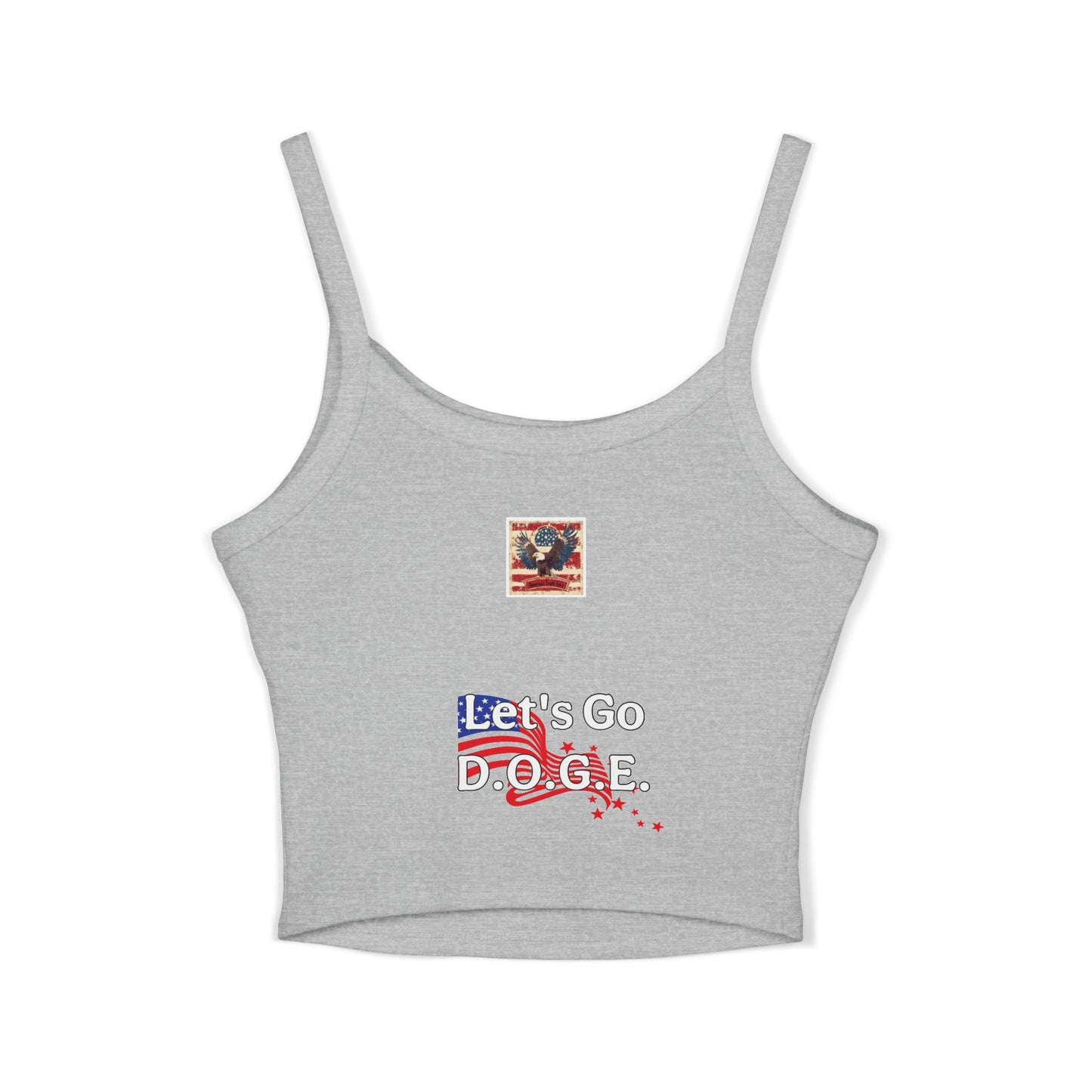 Meltdowns Incoming patriotic print in a Women's Spaghetti Strap Tank Top