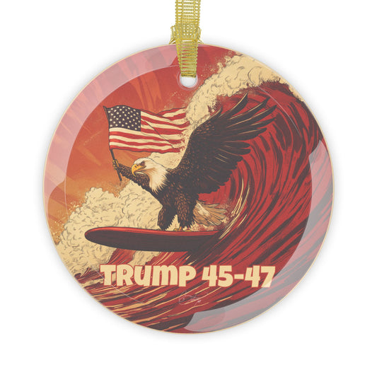 Trump 45-47 Glass Ornaments