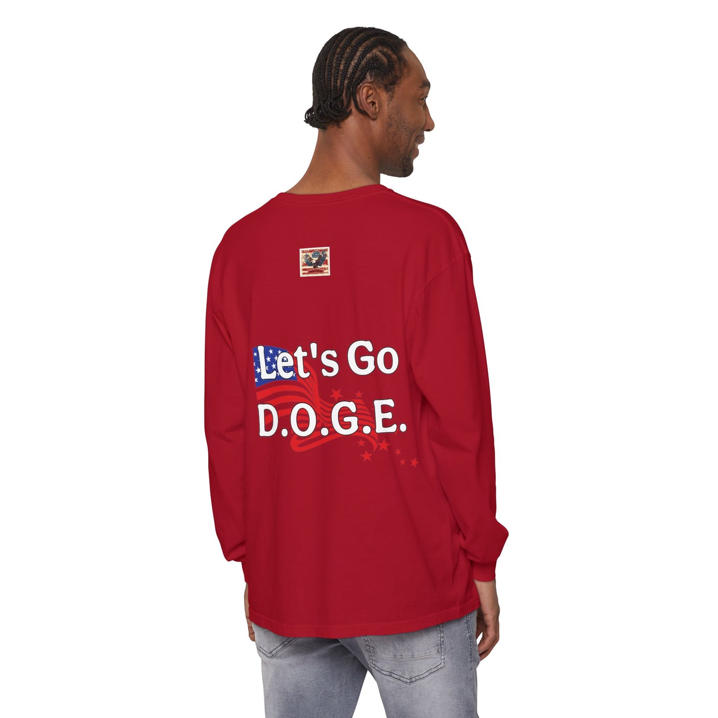 Meltdowns Incoming, patriotic T-shirt in a Unisex Garment-dyed Long Sleeve T-Shirt