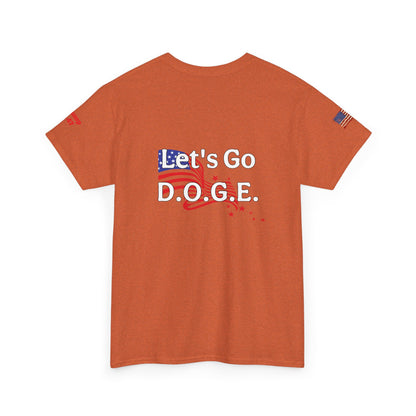 Dark MAGA d.o.g.e patriotic print, Unisex Heavy Cotton Tee