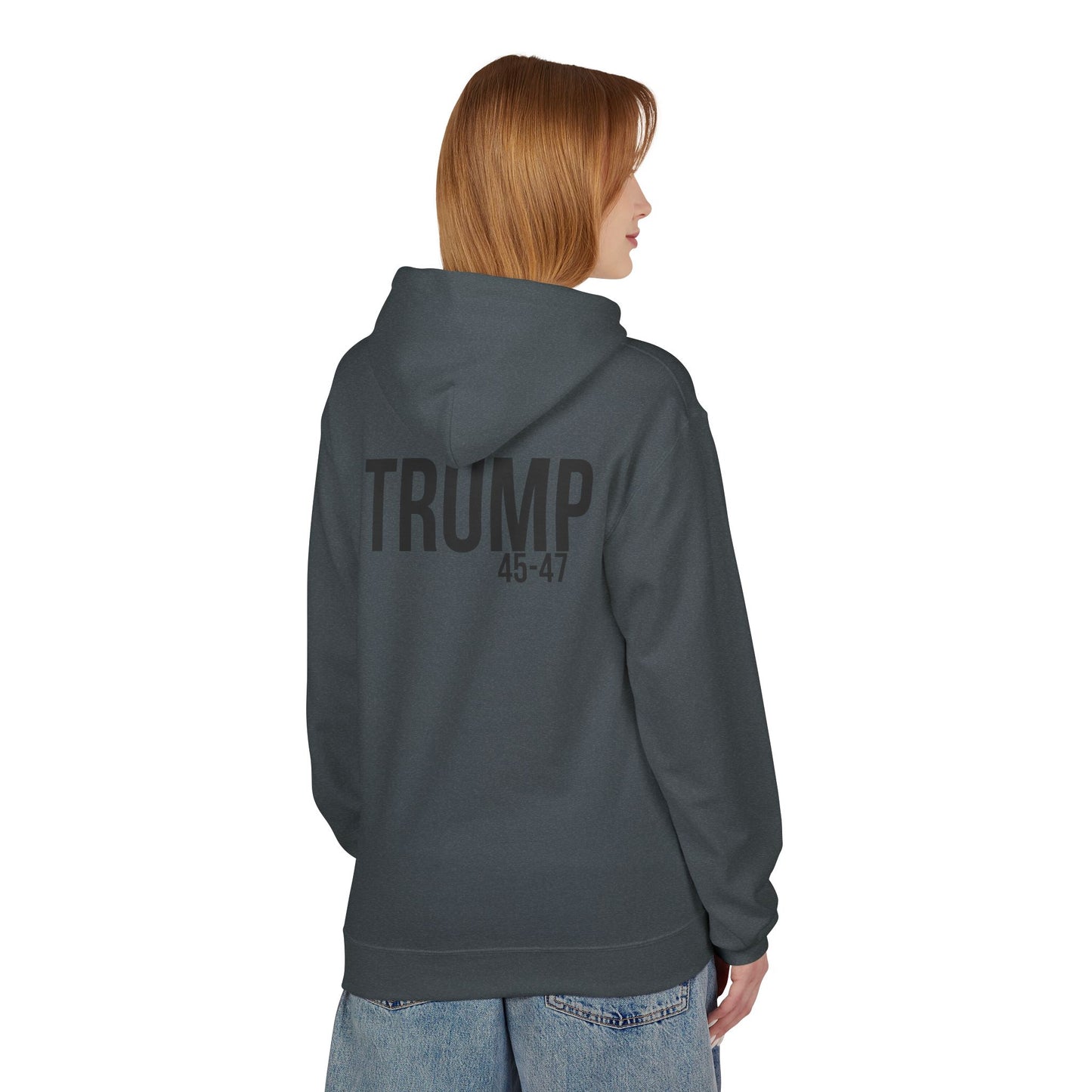 Red white and BA, trump printUnisex Midweight Softstyle Fleece Hoodie