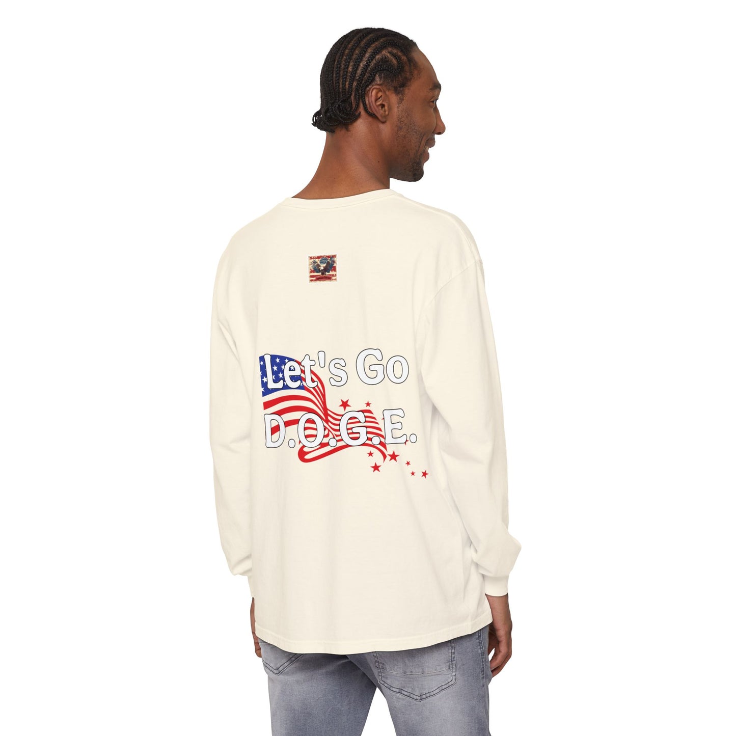 Meltdowns Incoming, patriotic T-shirt in a Unisex Garment-dyed Long Sleeve T-Shirt