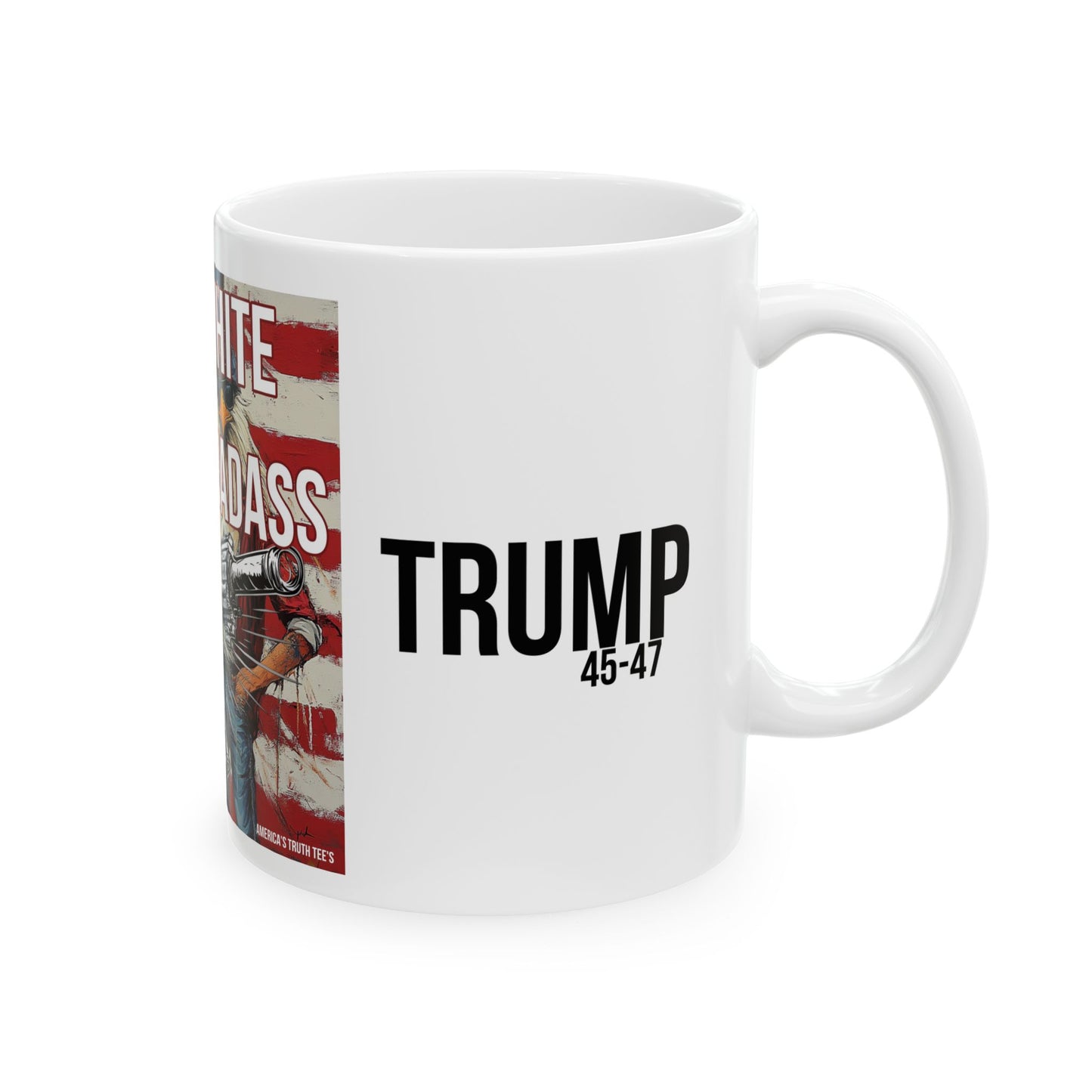 Red white and BA trump print, Ceramic Mug, (11oz, 15oz)