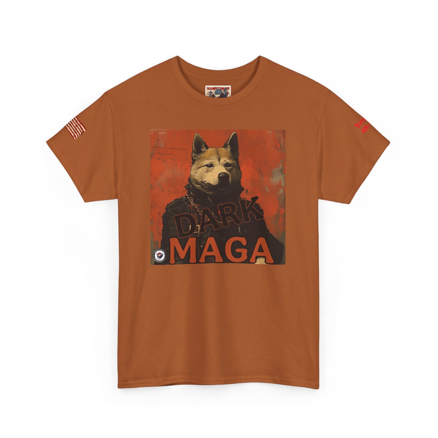 Dark MAGA d.o.g.e patriotic print, Unisex Heavy Cotton Tee