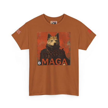 Dark MAGA d.o.g.e patriotic print, Unisex Heavy Cotton Tee