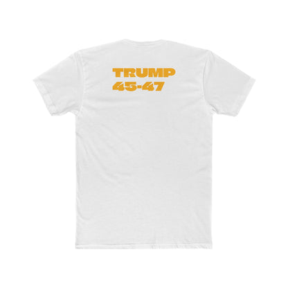 Bold Graphic Unisex Cotton Crew Tee - USA Skull Design with Trump 45-47