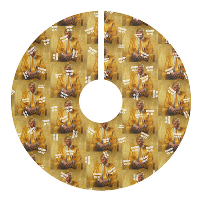 Trump gold Christmas Tree Skirts