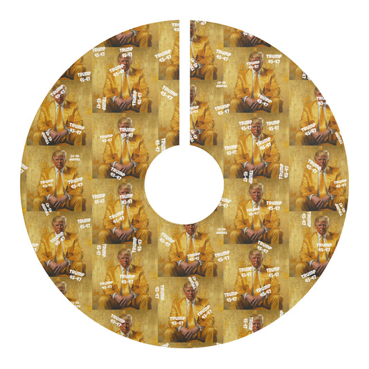 Trump gold Christmas Tree Skirts