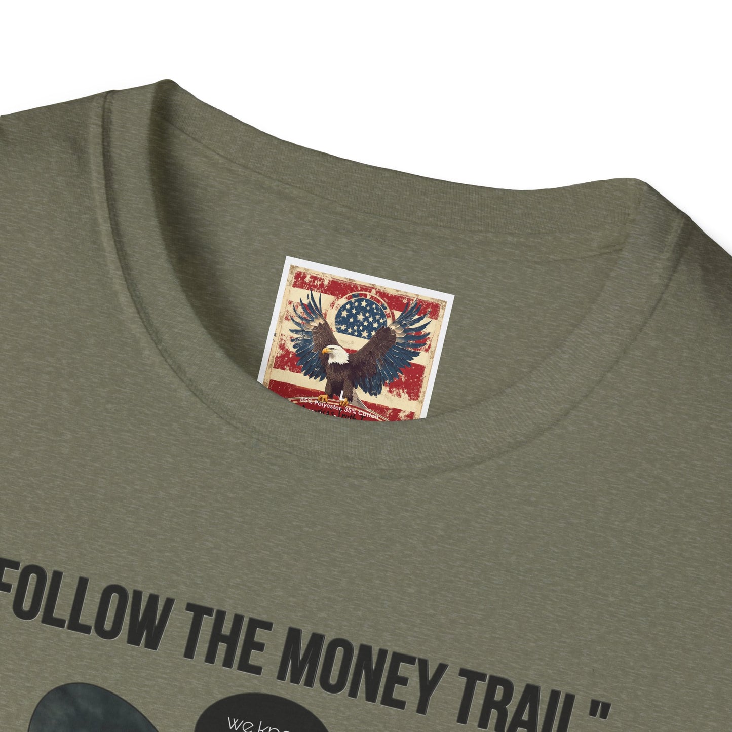 Sub113- Follow the Money Trail Unisex Softstyle T-Shirt | Vintage-Inspired USA Design