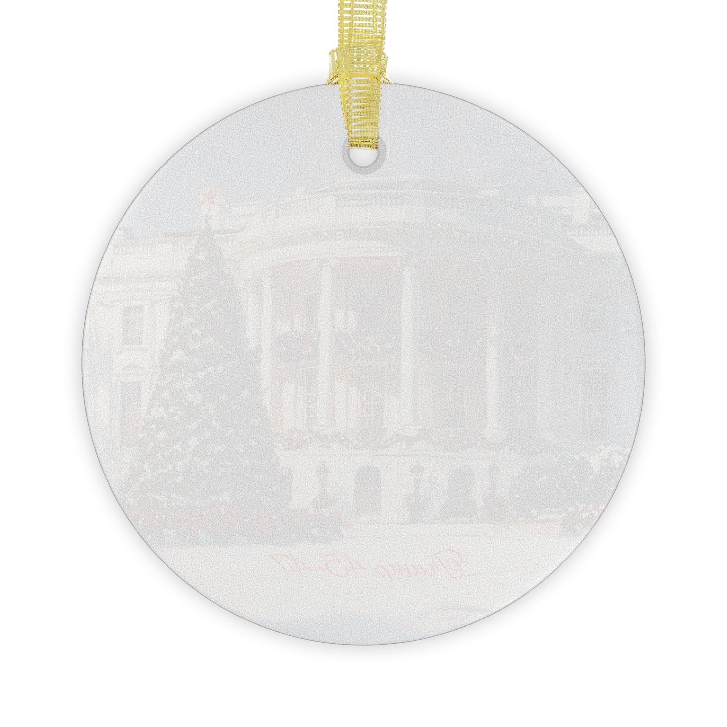 White House/Trump45-47 Glass Ornaments