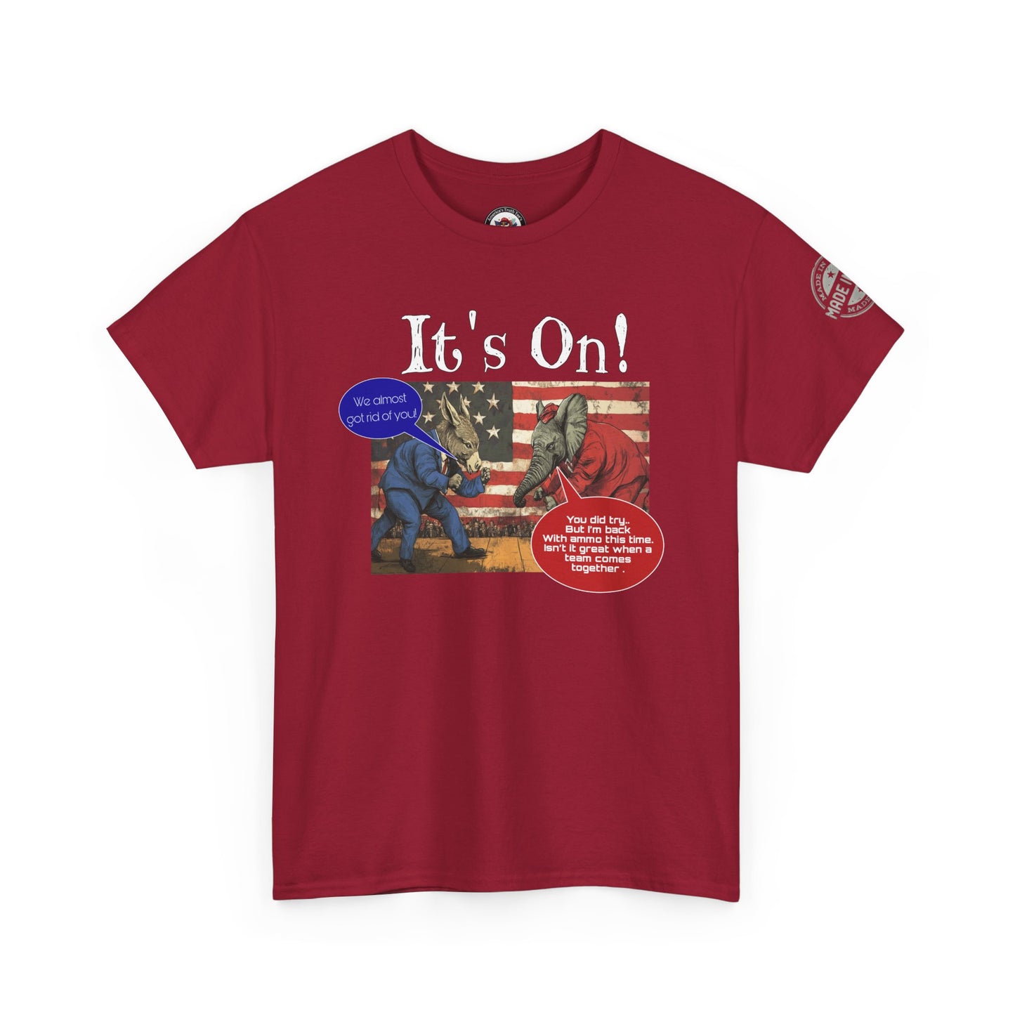 It’s on political, cartoon, print, Unisex Heavy Cotton Tee