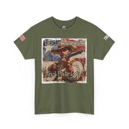 Lock loaded and patriotic, Unisex Heavy Cotton Tee