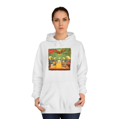 DOGE trump print cartoon, Unisex College Hoodie