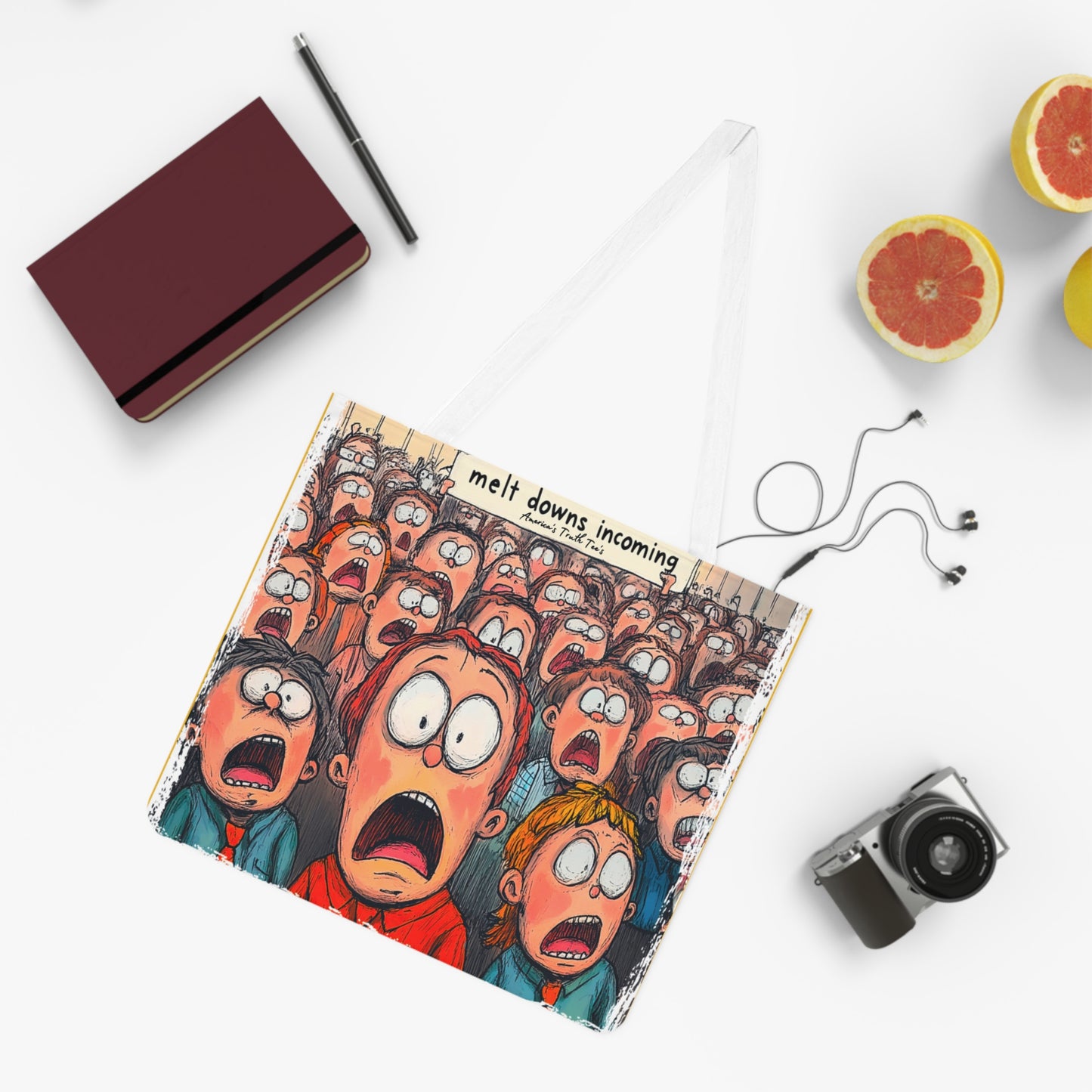 Meltdowns Incoming patriotic theme in a Shoulder Tote Bag (AOP)