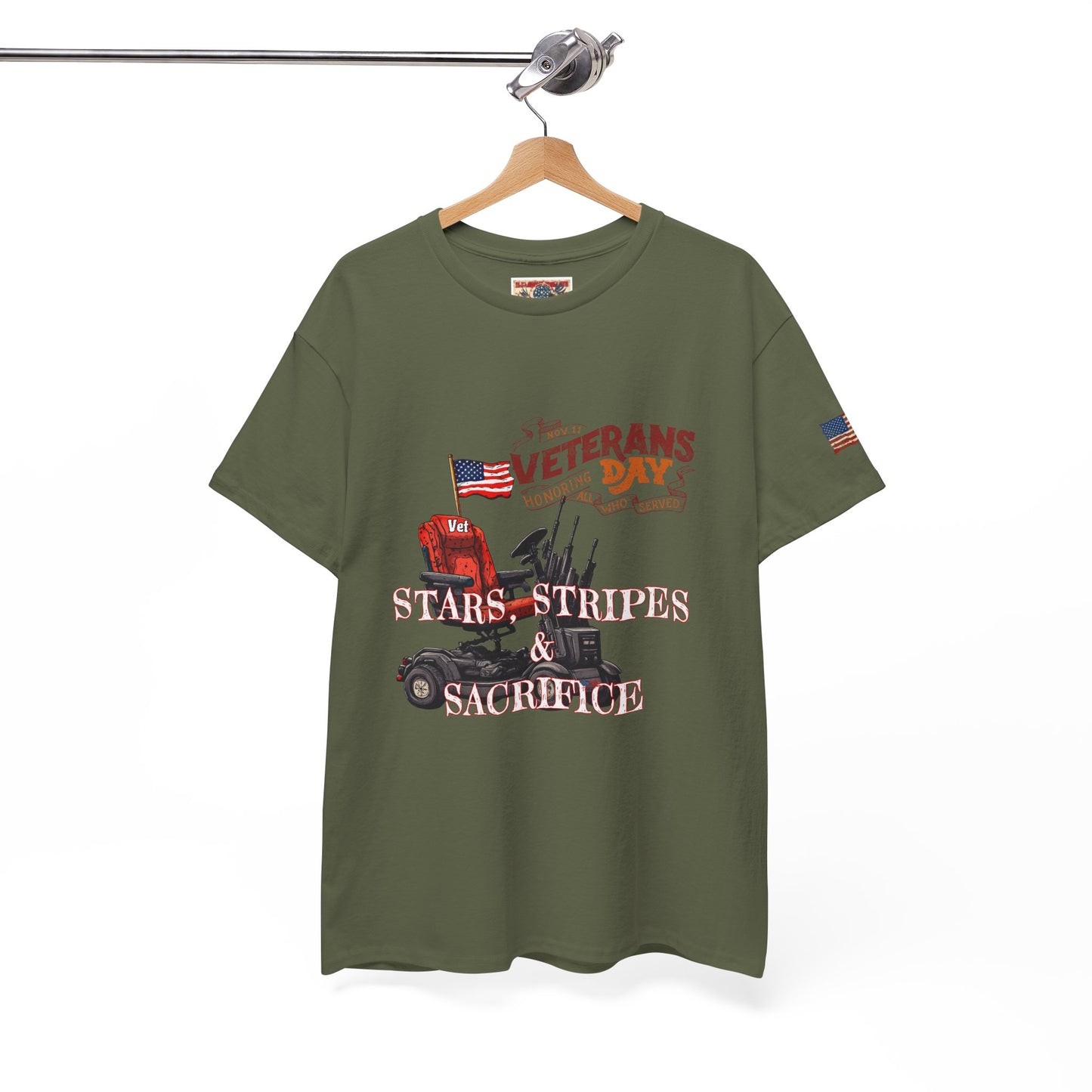 Patriotic Veterans day print ,Unisex Heavy Cotton Tee